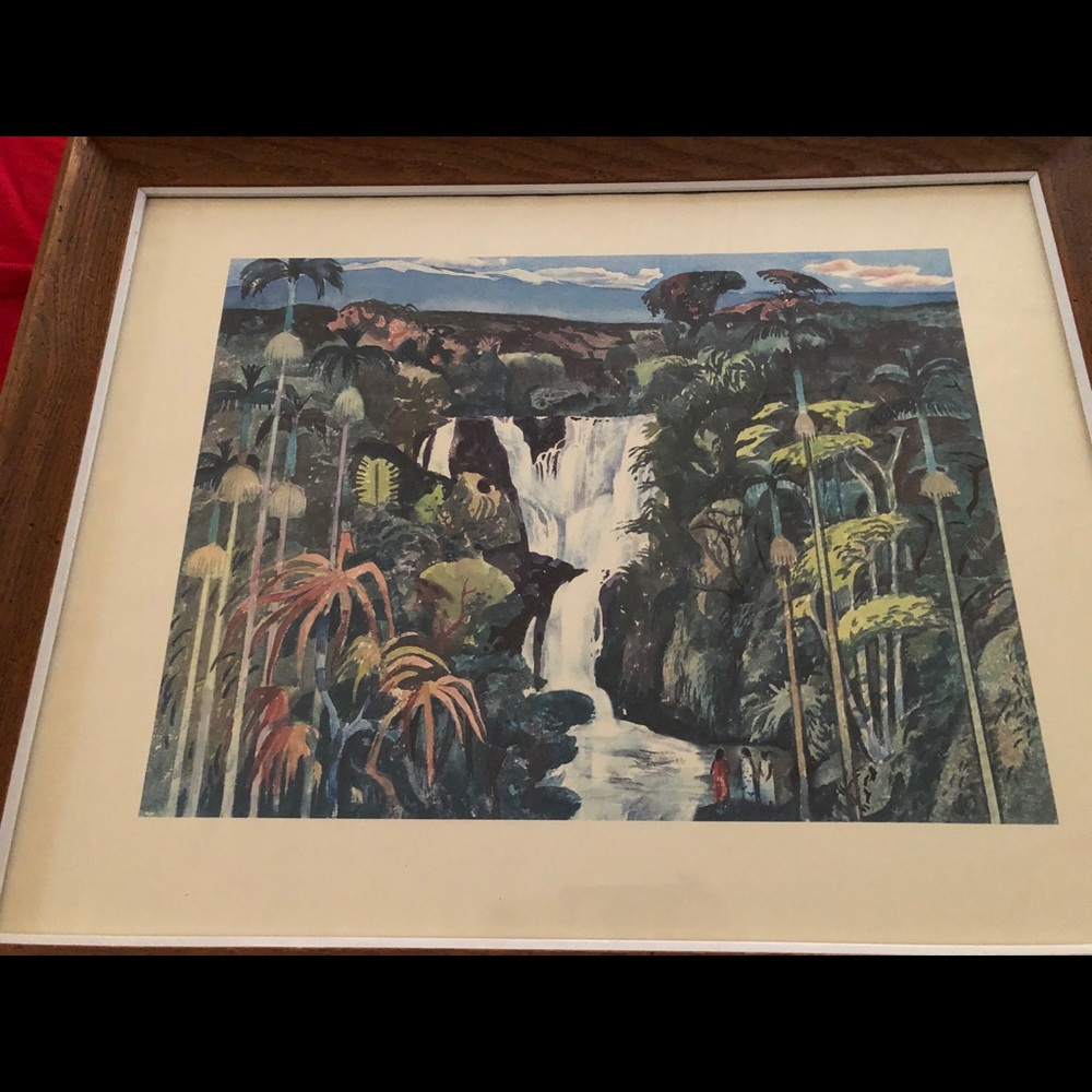 Millard Sheets 1967 Hamakua Waterfall Print